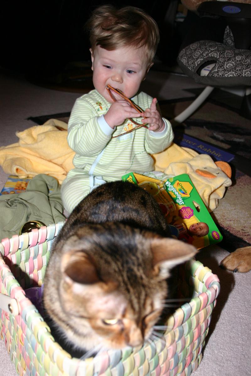 Cleo Shares the Easter basket